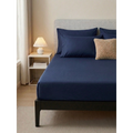 Neeli | 100% Cotton Nany blue Bedsheet Set, 450 Thread Count