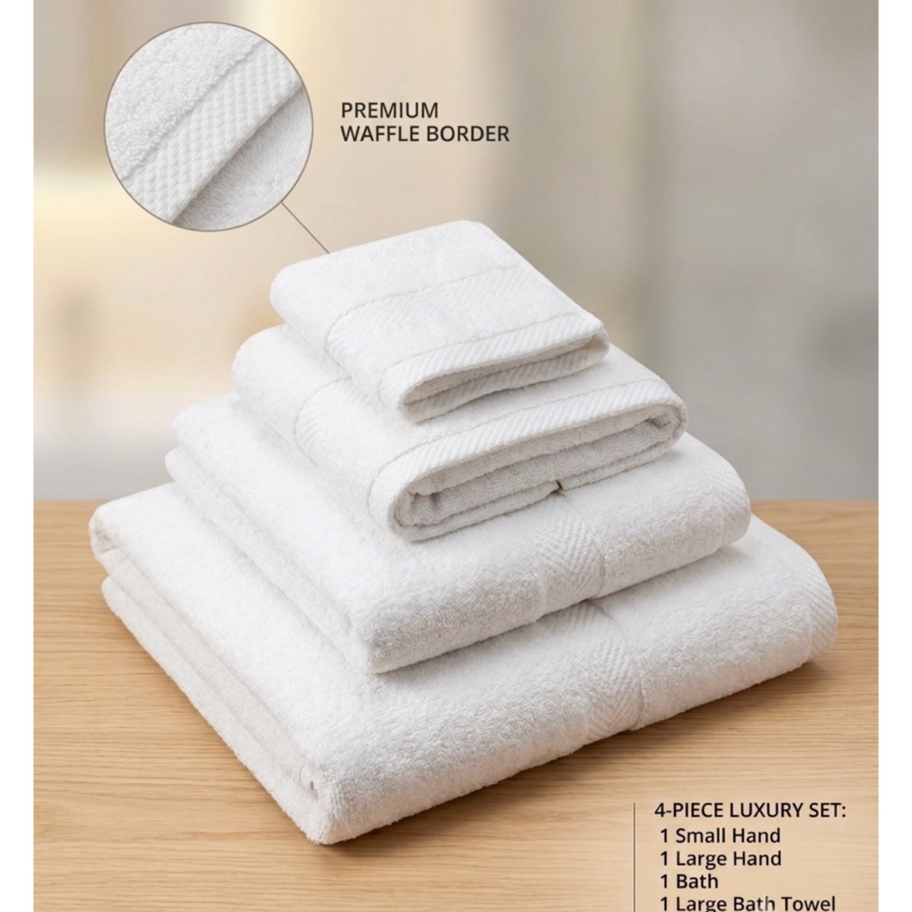 100% Cotton Towel Set | Ultra Soft & Highly Absorbent