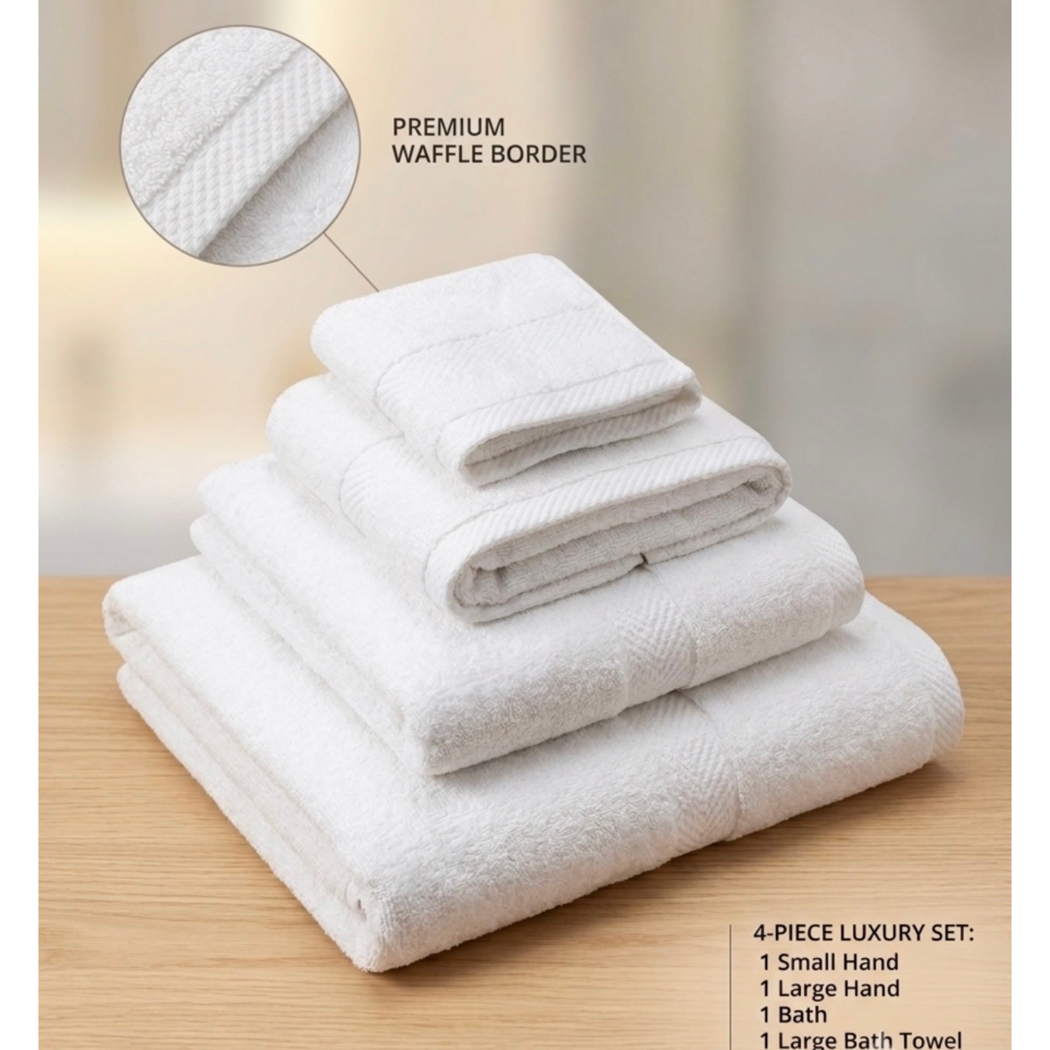 100% Cotton Towel Set | Ultra Soft & Highly Absorbent