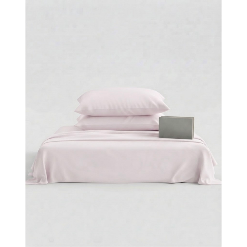 Rosy | Pastel Pink 100% Cotton Bedsheet Set, 450 Thread Count