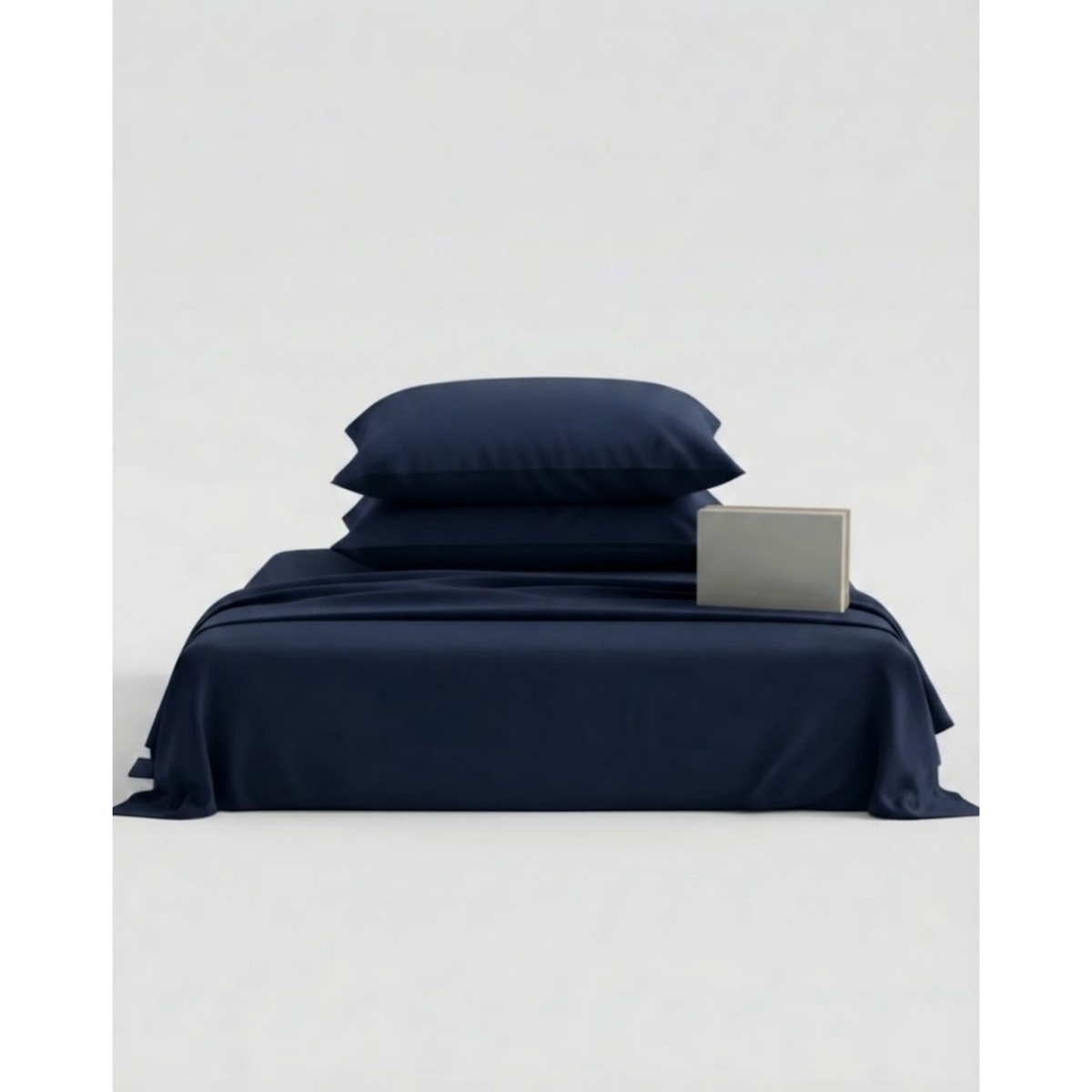Neeli | 100% Cotton Nany blue Bedsheet Set, 450 Thread Count